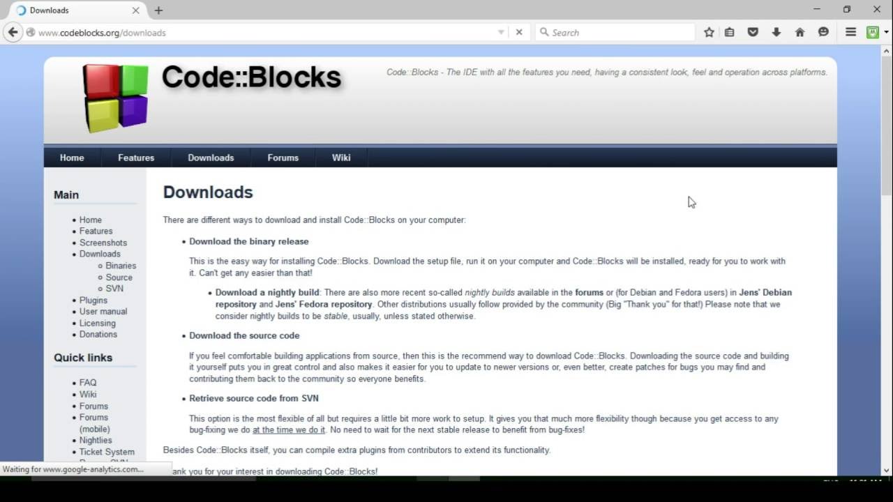www codeblocks org downloads