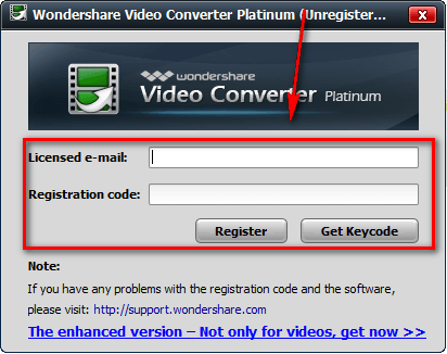 any video converter registration email and license code